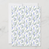 Waterverf en lavendel eucalyptuspatroon  save the date (Achterkant)