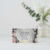 Waterverf en legant olieleer visitekaartje (Staand voorkant)