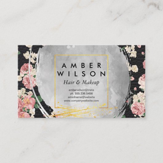 Waterverf en legant olieleer visitekaartje (Voorkant)