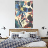 Waterverf en mousserende bloemen Canvas Afdruk (Insitu (Slaapkamer))