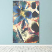  Waterverf en mousserende bloemen Canvas Afdruk (Insitu (Houten vloer))