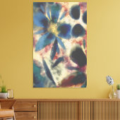  Waterverf en mousserende bloemen Canvas Afdruk (Insitu (Woonkamer))