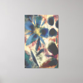  Waterverf en mousserende bloemen Canvas Afdruk