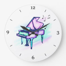 Waterverf en Muzieknoten van de kleurrijke Grand P