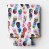 Waterverf en Nebula Ananassen Illustratie Blikjeskoeler (Achterkant)