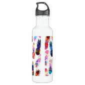 Waterverf en Nebula Ananassen Illustratie Waterfles (Achterkant)