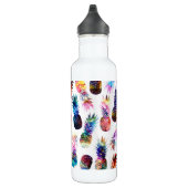 Waterverf en Nebula Ananassen Illustratie Waterfles (Rechts)