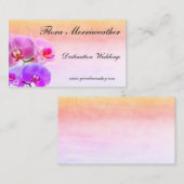 Waterverf en Orchideeën Evenementen Stijl Beauty D Visitekaartje (Voorkant / Achterkant)