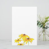 Waterverf en Pen Black Eyed Susan Briefpapier (Staand voorkant)