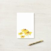 Waterverf en Pen Black Eyed Susan Post-it® Notes (Op bureau)