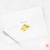 Waterverf en Pen Black Eyed Susan Vierkante Sticker (Envelop)