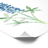 Waterverf en pen Bluebonnet Foto Afdruk (Hoek)