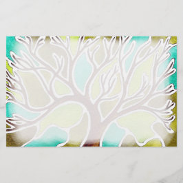 Waterverf en pen- en inktstructuur briefpapier