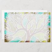 Waterverf en pen- en inktstructuur briefpapier (Voorkant / Achterkant)