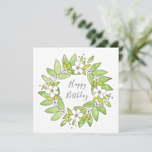 Waterverf en pen kaart (Staand voorkant)