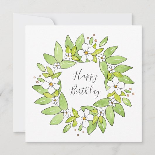 Waterverf en pen kaart (Voorkant)