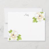 Waterverf en pen Magnolia Flower Note Card Notitiekaartje (Voorkant)