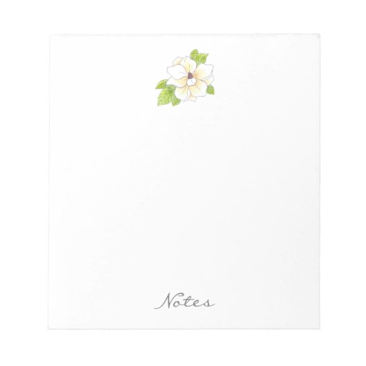 Waterverf en pen Magnolia Flower Notitieblok (Voorkant)