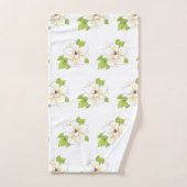 Waterverf en Pen Magnolia Flower Pattern Bad Handdoek (Handdoek)
