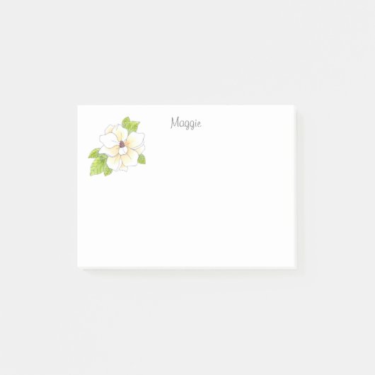 Waterverf en pen Magnolia Flower Post-it Notes (Voorkant)