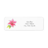 waterverf en pen "Pink Clematis" Etiket (Voorkant)