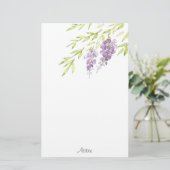 Waterverf en Pen Wisteria Briefpapier (Staand voorkant)