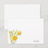 Waterverf- en pendoeningen notitiekaartje (Voorkant / Achterkant)