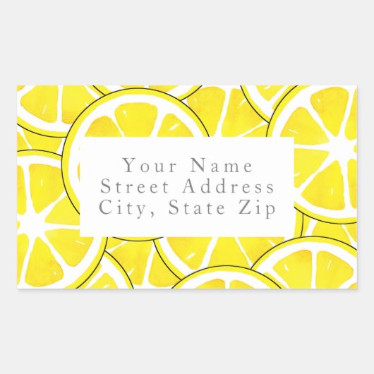 Waterverf- en penliezen rechthoekige sticker (Voorkant)