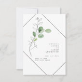 Waterverf en potloodafvoer besparen op de datum save the date (Voorkant)