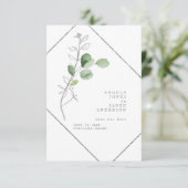 Waterverf en potloodafvoer besparen op de datum save the date (Staand voorkant)