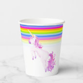 Waterverf- en regenboogkopjes met baby shower papieren bekers (Achterkant)