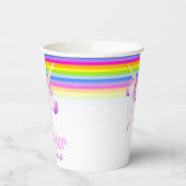 Waterverf- en regenboogkopjes met baby shower papieren bekers (Links)