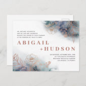 Waterverf en Roos gouden bruiloft van de Chinese m Uitnodiging Briefkaart (Voorkant / Achterkant)