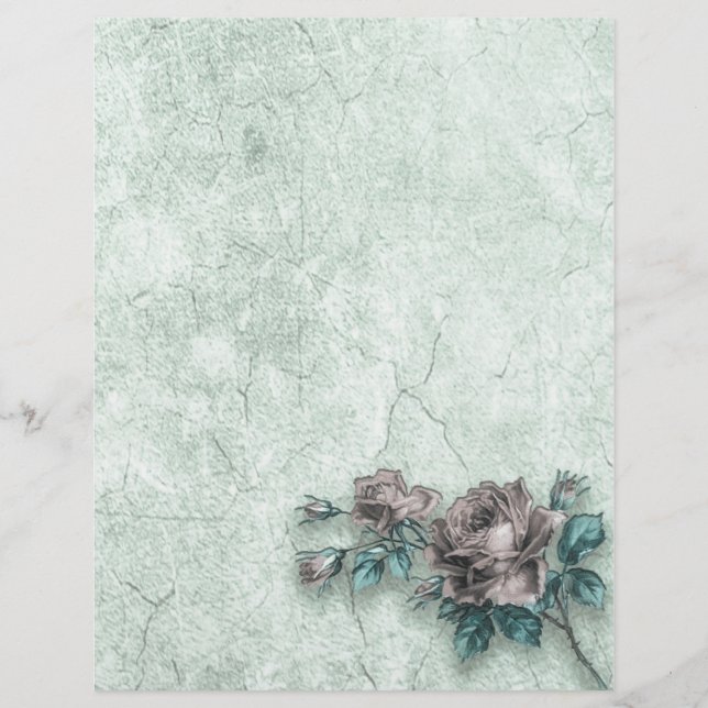 Waterverf en Rozen Briefhoofd (Voorkant)