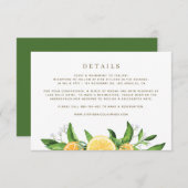 Waterverf- en Sinaasappels-bruiloft - Gegevens Informatiekaartje (Voorkant / Achterkant)