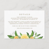 Waterverf- en Sinaasappels-bruiloft - Gegevens Informatiekaartje (Voorkant)