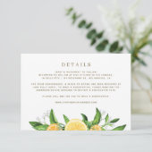 Waterverf- en Sinaasappels-bruiloft - Gegevens Informatiekaartje (Staand voorkant)