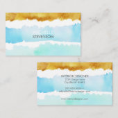 Waterverf en Visitekaartjes voor interieurontwerp  (Voorkant / Achterkant)