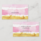 Waterverf en Visitekaartjes voor interieurontwerp (Voorkant / Achterkant)