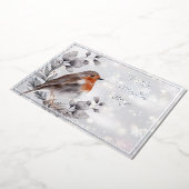 Waterverf- en winterdierentuin folie feestdagenkaart (Gedraaid)