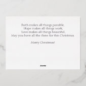 Waterverf- en winterdierentuin folie feestdagenkaart (Achterkant)