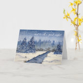 Waterverf- en winterfeestkaart kaart (Gele Bloem)