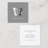 Waterverf en witte vlinder vierkante visitekaartje (Voorkant / Achterkant)