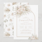 Waterverf Engagement Party Kaart (Voorkant / Achterkant)