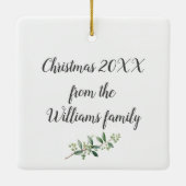 Waterverf engel meisje met bloemen keramisch ornament (Achterkant)