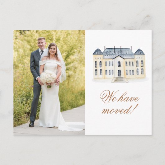 Waterverf Engels landgoed foto verplaatst Briefkaart (Voorkant)