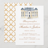 Waterverf Engels Manor Estate repetitie diner Kaart (Voorkant / Achterkant)