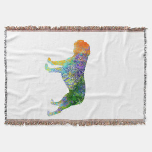 Waterverf Engelse Bulldog Art Waterverf Lover Deken