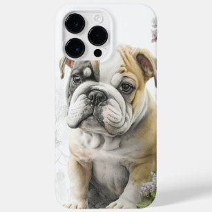 WATERVERF ENGELSE BULLDOG PUPPY DOG Case-Mate iPhone 14 PRO MAX HOESJE