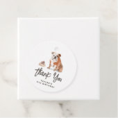 Waterverf Engelse Bulldog Verjaardag Bedankt Bedankjes Labels (In situ)